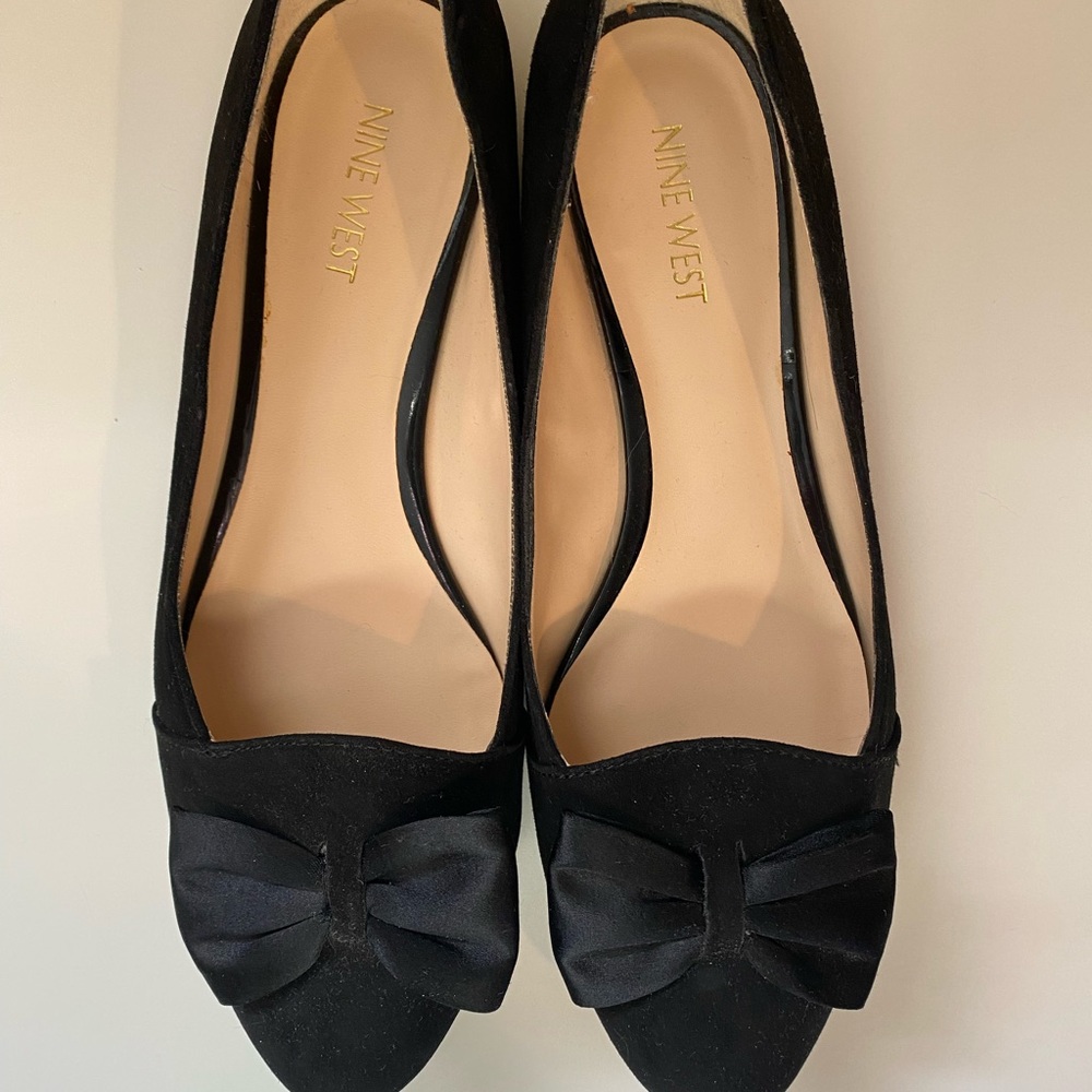 Nine West black ballet flats.  Like new. Size 8